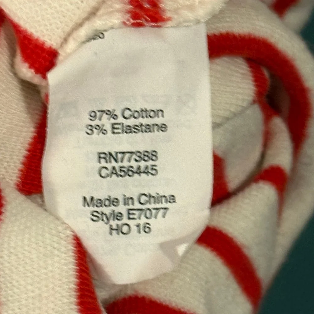 Women's J.Crew White Red Striped Boat Neck 3/4 Sleeve Mini Dress XXS